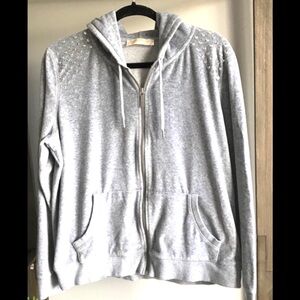 Michael Kors Gray Zip Up Womens size large